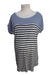 A Blue Short Sleeve Tops from Seraphine in size Maternity-S for maternity. (Front View)