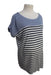 A Blue Short Sleeve Tops from Seraphine in size Maternity-S for maternity. (Back View)