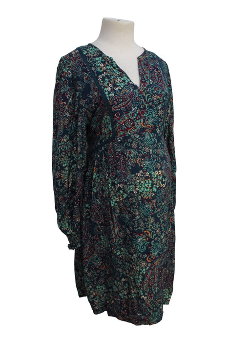 A Green Long Sleeve Dresses from Seraphine in size Maternity-M for maternity. (Back View)