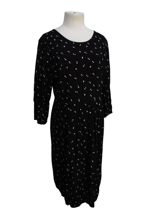 A Black Long Sleeve Dresses from Seraphine in size Maternity-M for maternity. (Back View)