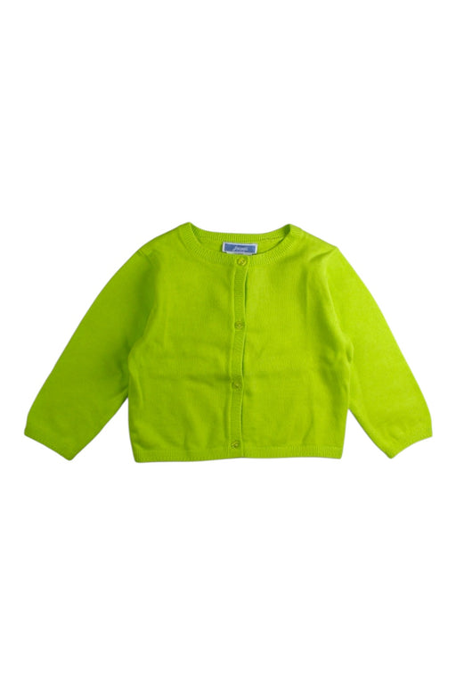 A Green Cardigans from Jacadi in size 6-12M for girl. (Front View)