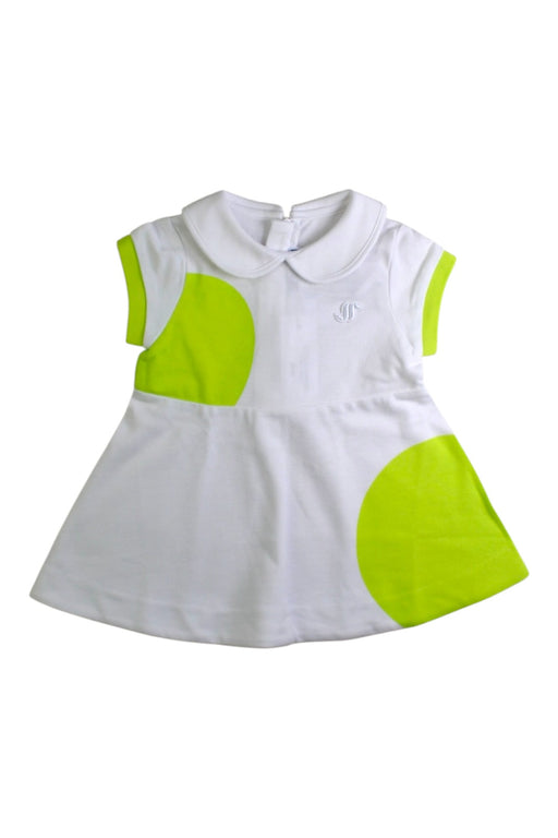 A Green Short Sleeve Dresses from Jacadi in size 6-12M for girl. (Front View)
