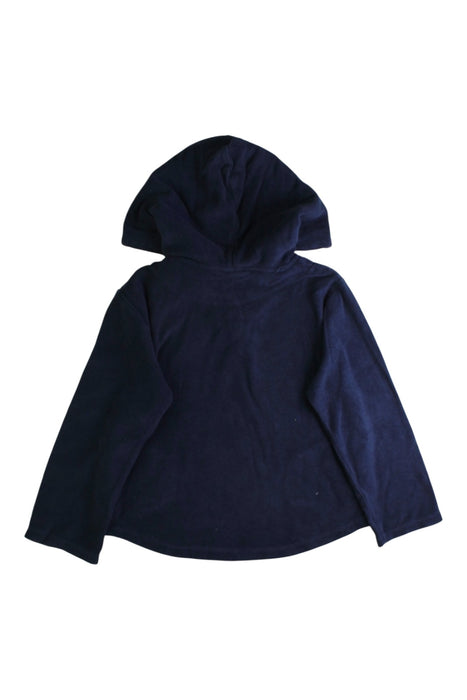 A Navy Hooded Sweatshirts from The Little White Company in size 4T for boy. (Back View)