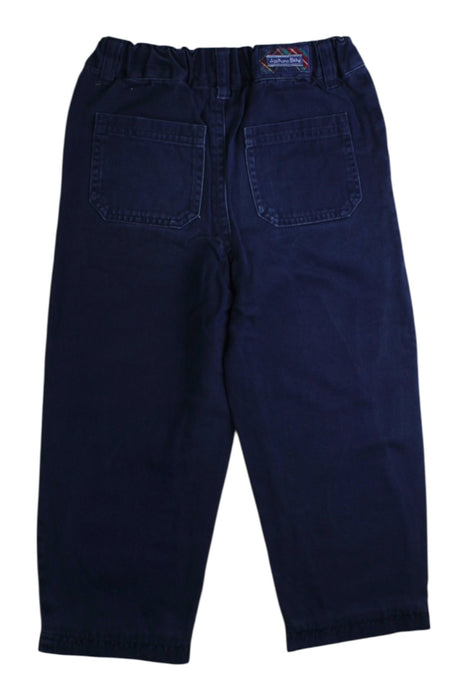 A Navy Casual Pants from Jojo Maman Bébé in size 3T for boy. (Back View)