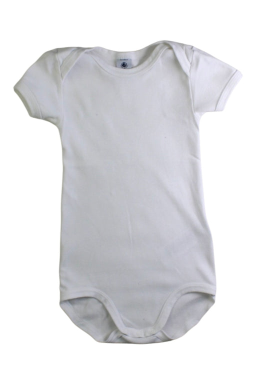 A White Short Sleeve Bodysuits from Petit Bateau in size 18-24M for neutral. (Front View)