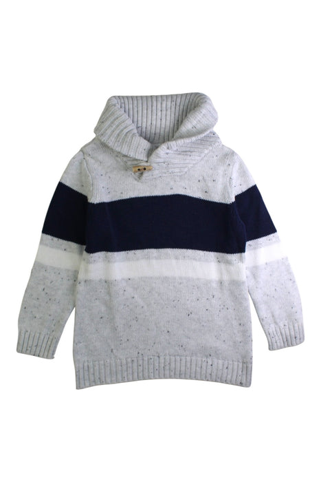 A Grey Knit Sweaters from Seed in size 4T for boy. (Front View)