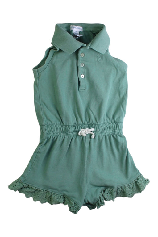 A Green Sleeveless Rompers from Ralph Lauren in size 12-18M for girl. (Front View)