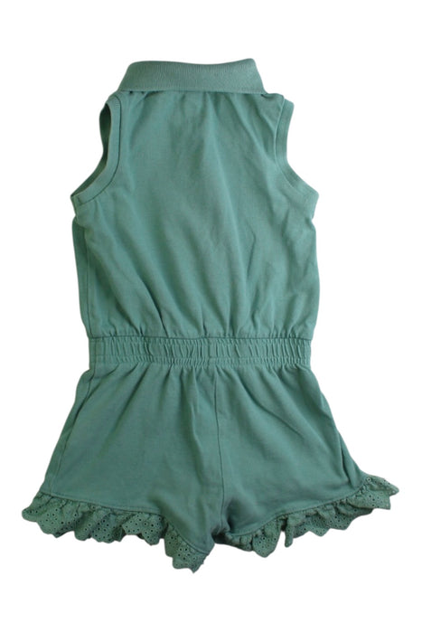 A Green Sleeveless Rompers from Ralph Lauren in size 12-18M for girl. (Back View)