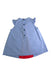 A Blue Sleeveless Dresses from Fendi in size 6-12M for girl. (Back View)