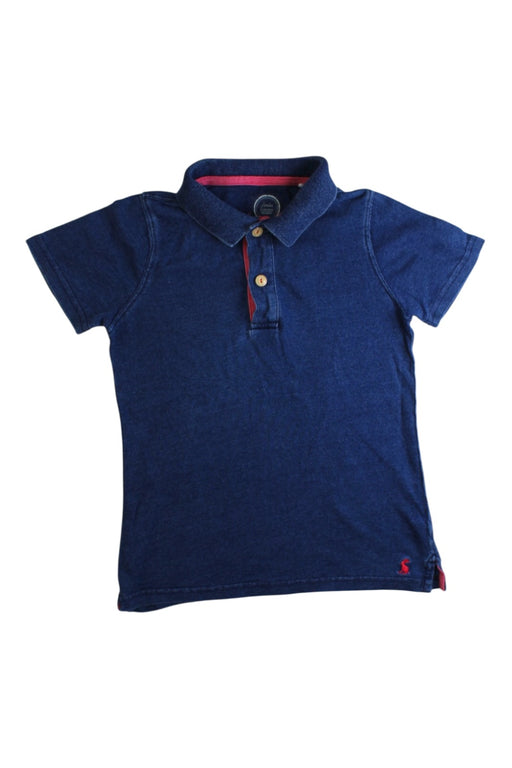 A Navy Short Sleeve Polos from Joules in size 5T for girl. (Front View)