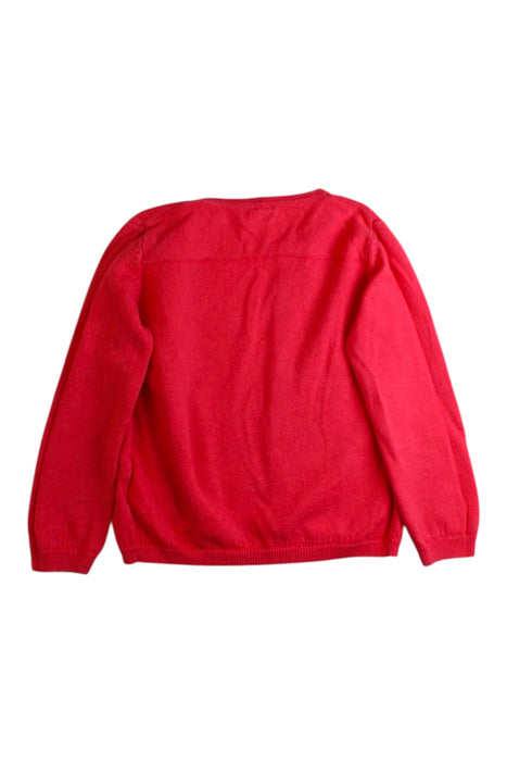 A Red Cardigans from Petit Bateau in size 18-24M for girl. (Back View)