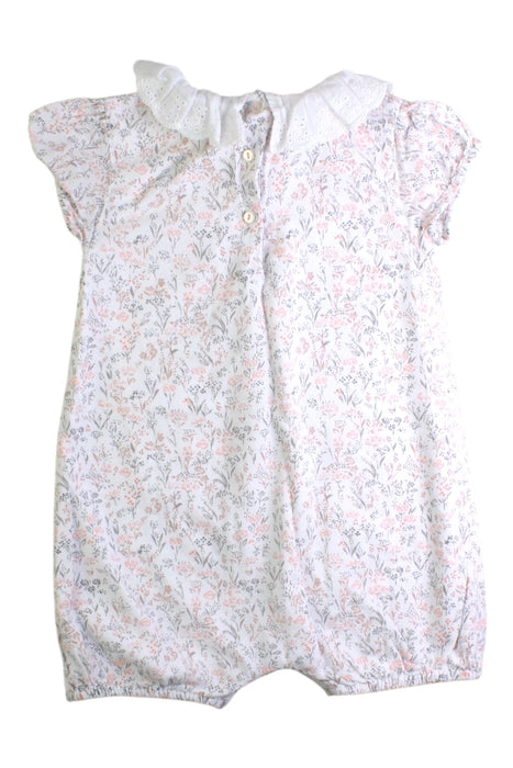 A White Short Sleeve Rompers from The Little White Company in size 12-18M for girl. (Back View)
