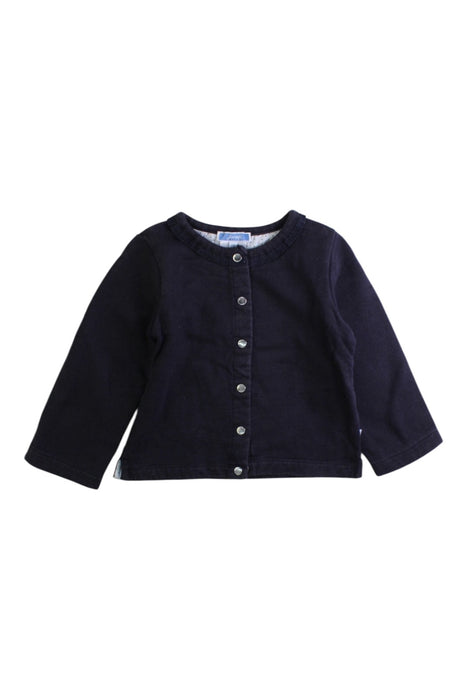 A Navy Cardigans from Jacadi in size 18-24M for girl. (Front View)