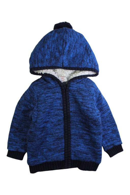A Blue Hooded Sweatshirts from Seed in size 6-12M for boy. (Front View)