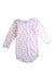 A White Long Sleeve Bodysuits from Petit Bateau in size 6-12M for girl. (Front View)