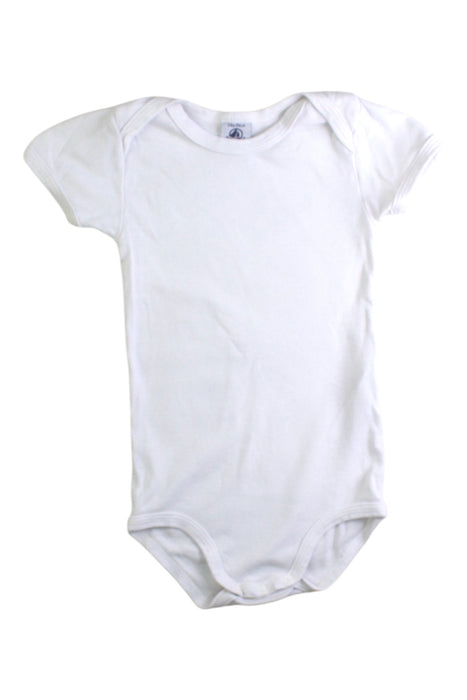 A White Short Sleeve Bodysuits from Petit Bateau in size 18-24M for neutral. (Front View)