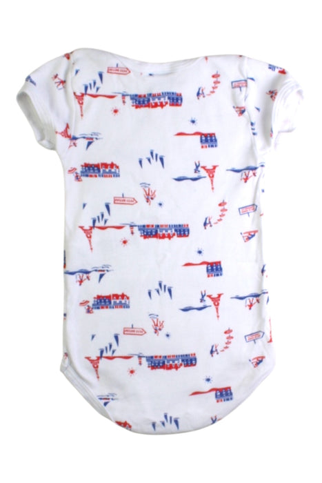 A White Short Sleeve Bodysuits from Petit Bateau in size 18-24M for boy. (Back View)