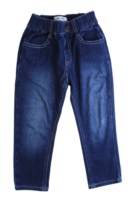 A Blue Jeggings from Global  Work in size 2T for neutral. (Front View)