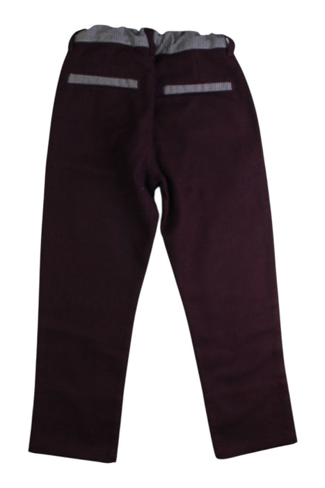 A Burgundy Casual Pants from Chickeeduck in size 4T for boy. (Back View)