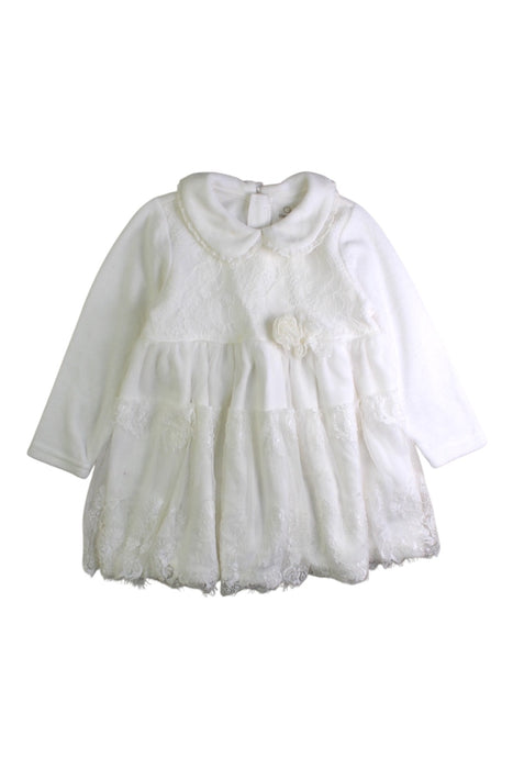 A White Long Sleeve Dresses from Chickeeduck in size 18-24M for girl. (Front View)