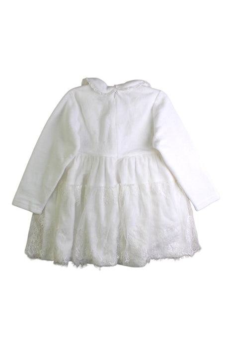 A White Long Sleeve Dresses from Chickeeduck in size 18-24M for girl. (Back View)