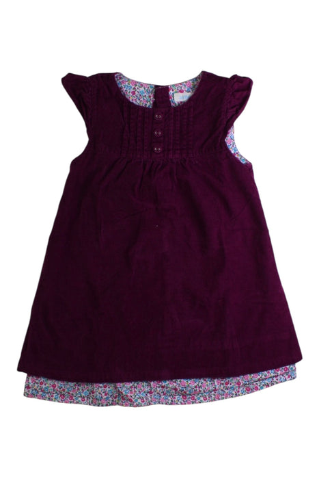 A Burgundy Sleeveless Dresses from Jojo Maman Bébé in size 18-24M for girl. (Front View)