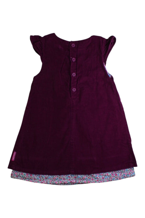 A Burgundy Sleeveless Dresses from Jojo Maman Bébé in size 18-24M for girl. (Back View)