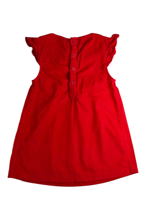 A Red Sleeveless Dresses from Jojo Maman Bébé in size 12-18M for girl. (Back View)