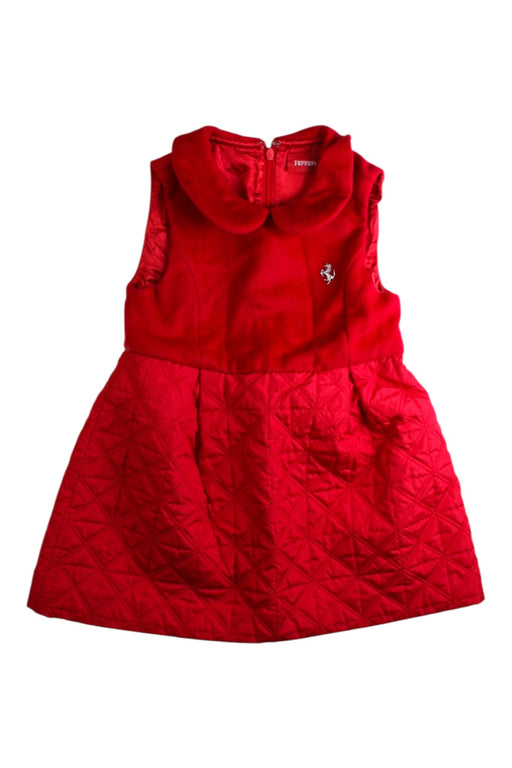 A Red Sleeveless Dresses from Ferrari in size 2T for girl. (Front View)