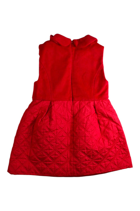 A Red Sleeveless Dresses from Ferrari in size 2T for girl. (Back View)