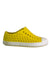 A Yellow Slip Ons from Native Shoes in size 3T for neutral. (Front View)