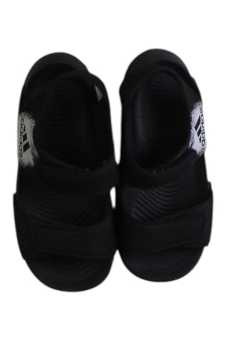 A Black Sneakers from Adidas in size 4T for boy. (Back View)