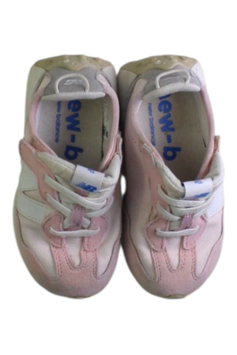 A Pink Sneakers from New Balance in size 3T for girl. (Back View)