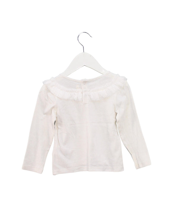 A White Long Sleeve Tops from Billieblush in size 2T for girl. (Back View)