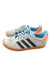 A Blue Sneakers from Adidas in size 9Y for boy. (Back View)