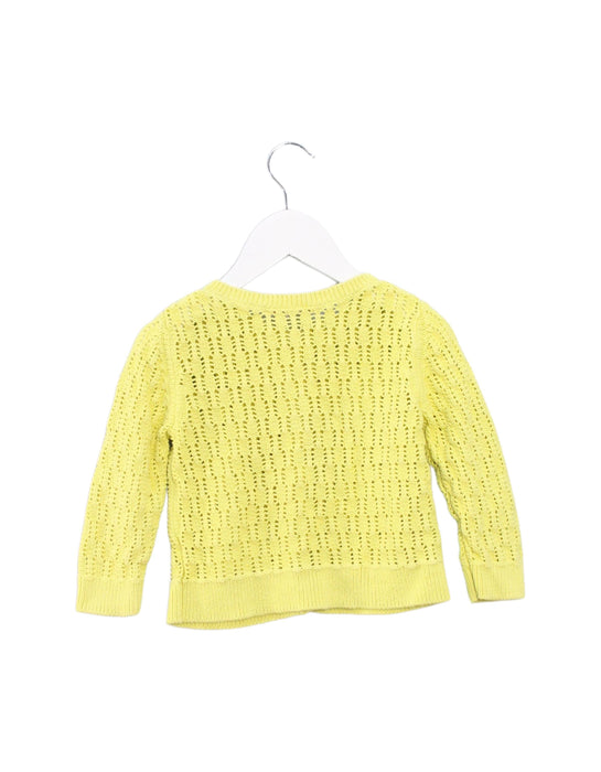 A Yellow Cardigans from Bonpoint in size 6T for girl. (Back View)