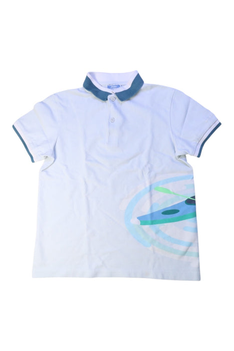 A White Short Sleeve Polos from Jacadi in size 10Y for boy. (Front View)