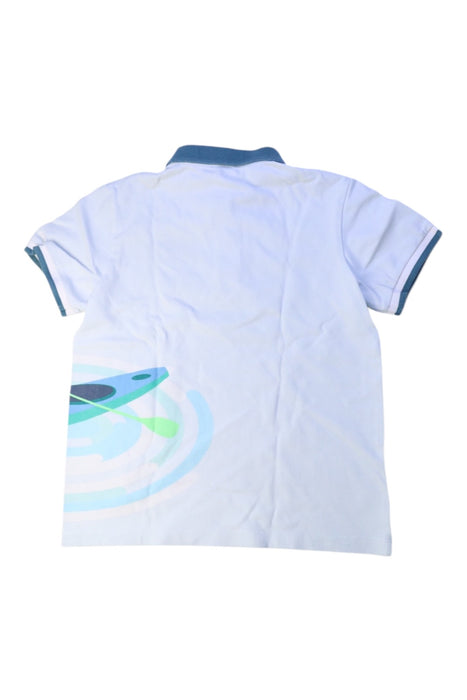 A White Short Sleeve Polos from Jacadi in size 10Y for boy. (Back View)