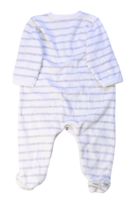 A White Onesies from Petit Bateau in size 3-6M for boy. (Back View)