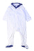 A White Onesies from Petit Bateau in size 3-6M for boy. (Front View)