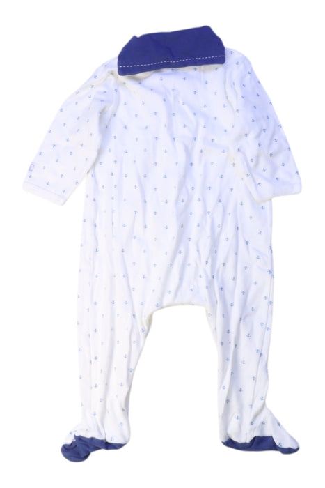 A White Onesies from Petit Bateau in size 3-6M for boy. (Back View)