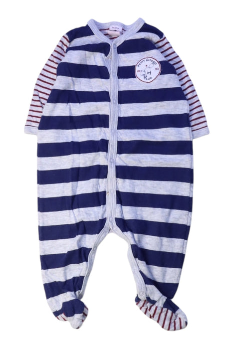 A Navy Onesies from Petit Bateau in size 3-6M for boy. (Front View)
