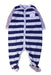 A Navy Onesies from Petit Bateau in size 3-6M for boy. (Front View)