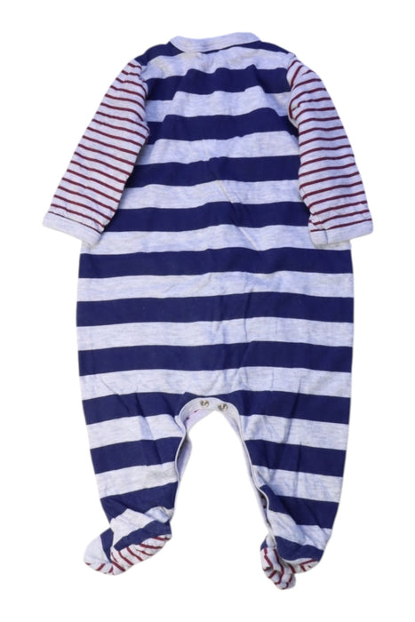 A Navy Onesies from Petit Bateau in size 3-6M for boy. (Back View)