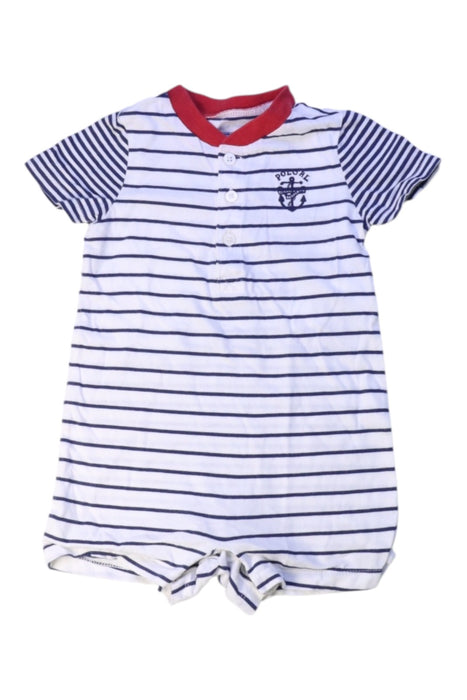 A White Short Sleeve Rompers from Ralph Lauren in size 6-12M for girl. (Front View)