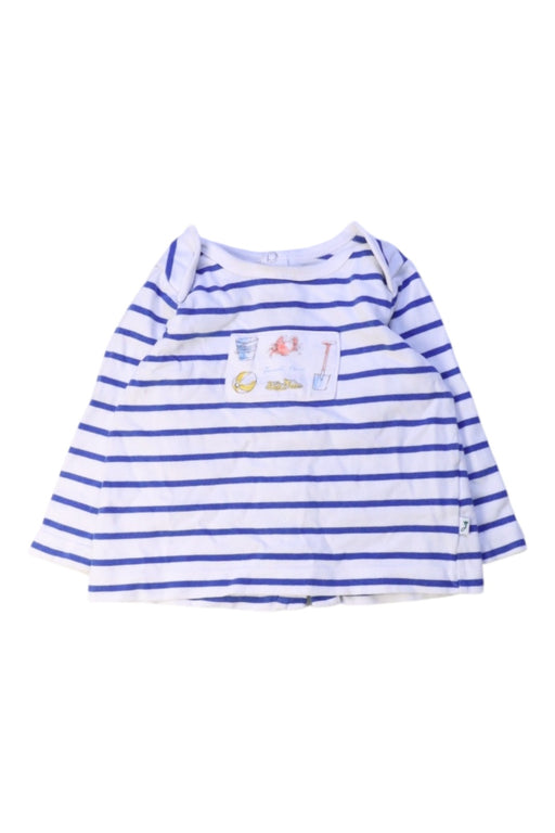 A Blue Long Sleeve Tops from Jacadi in size 6-12M for boy. (Front View)