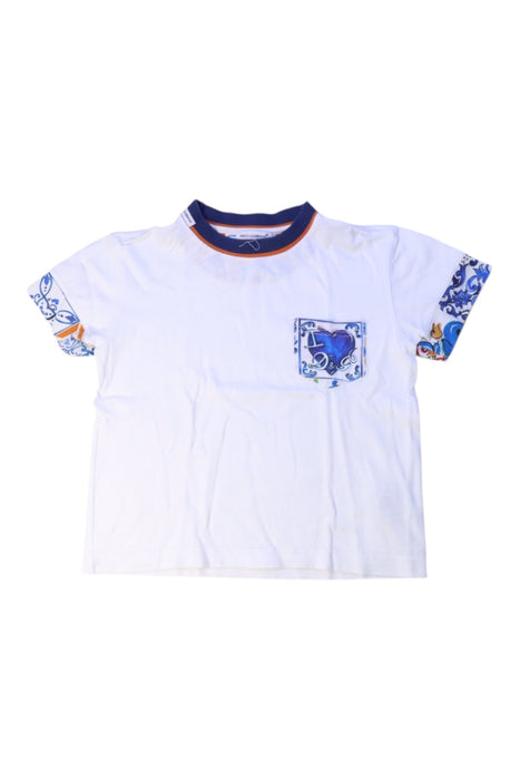 A White Short Sleeve T Shirts from Dolce & Gabbana in size 2T for boy. (Front View)