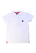 A White Short Sleeve Polos from Shanghai Tang in size 4T for boy. (Front View)
