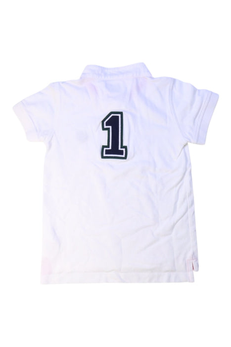 A White Short Sleeve Polos from Shanghai Tang in size 4T for boy. (Back View)