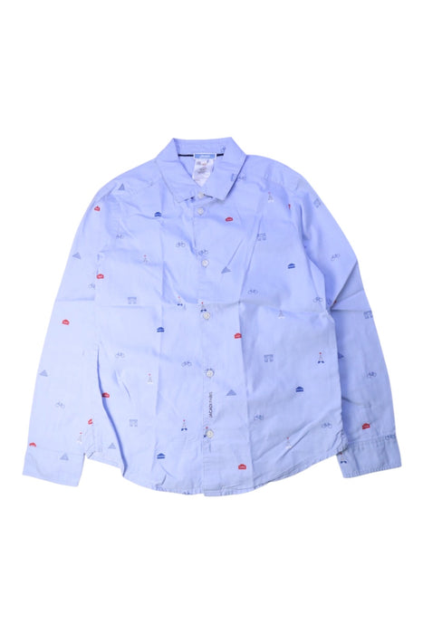A Blue Long Sleeve Shirts from Jacadi in size 10Y for boy. (Front View)